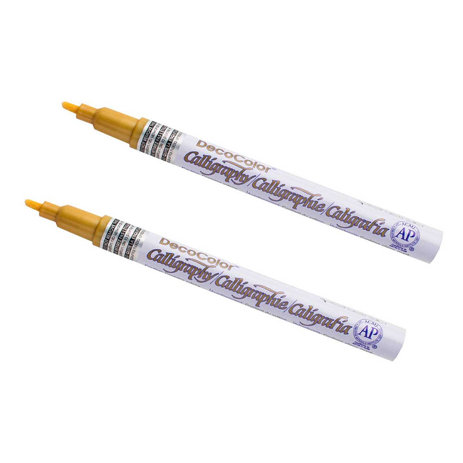 Marvy Uchida Calligraphy Opaque Paint Markers, Gold, 2/Pack (6514957a)