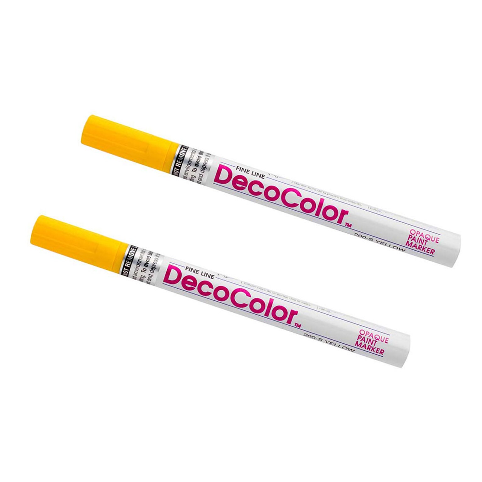 Marvy Uchida Opaque Paint Markers, Fine Tip, Yellow, 2/Pack (7665914a)