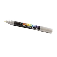 Marvy Uchida Acrylic Paint Markers, Chisel Tip, Silver, 2/Pack (526315SIa)