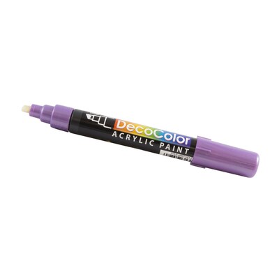 Marvy Uchida Acrylic Paint Markers, Chisel Tip, Metallic Violet Purple, 2/Pack (526315MVa)