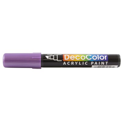 Marvy Uchida Acrylic Paint Markers, Chisel Tip, Metallic Violet Purple, 2/Pack (526315MVa)