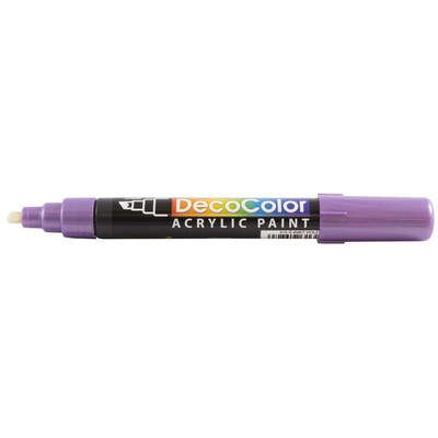 Marvy Uchida Acrylic Paint Markers, Chisel Tip, Metallic Violet Purple, 2/Pack (526315MVa)