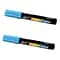 Marvy Uchida Acrylic Paint Markers, Chisel Tip, Metallic Blue, 2/Pack (526315MBa)