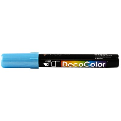 Marvy Uchida Acrylic Paint Markers, Chisel Tip, Metallic Blue, 2/Pack (526315MBa)