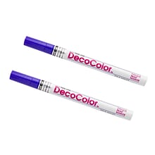 Marvy Uchida Opaque Paint Markers, Fine Tip, Violet Purple, 2/Pack (7665912a)