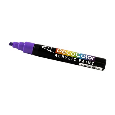 DecoColor Acrylic Chisel Marker Set of 4, Bright Colors