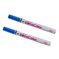 Marvy Uchida Opaque Paint Markers, Fine Tip, Blue, 2/Pack (7665887a)