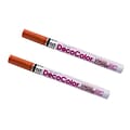 Marvy Uchida Opaque Paint Markers, Fine Tip, Copper Brown, 2/Pack (7665891a)