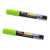 Marvy Uchida Acrylic Paint Markers, Chisel Tip, Light Green, 2/Pack (526315LGa)