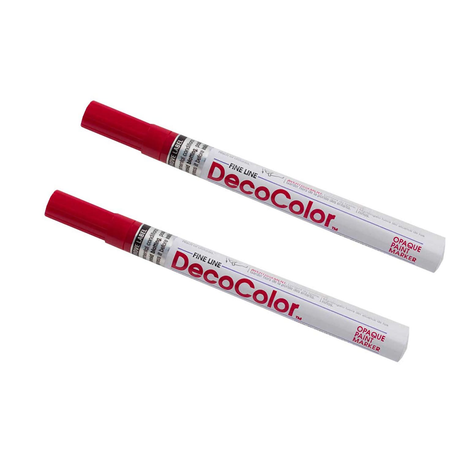 Marvy Uchida Opaque Paint Markers, Fine Tip, Crimson Red Lake, 2/Pack (7665893a)