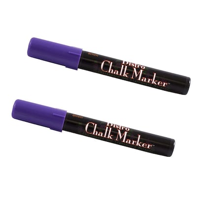 Marvy Uchida® Broad Point Erasable Chalk Markers, Violet Purple, 2/Pack (526480VIa)