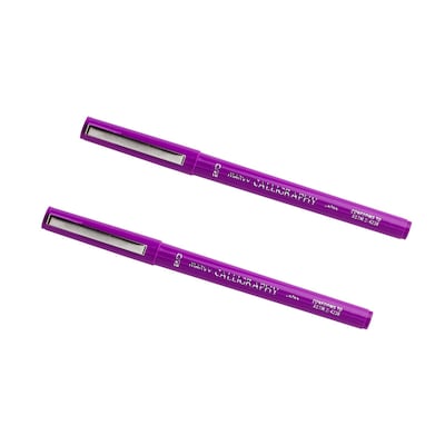 Marvy Uchida Calligraphy Pen Set, Ultra Fine, Lilac Purple Markers, 2/Pack (6504955a)