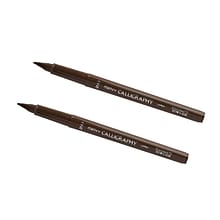 Marvy Uchida Calligraphy Pen Set, Ultra Fine, Brown Markers, 2/Pack (6506112a)