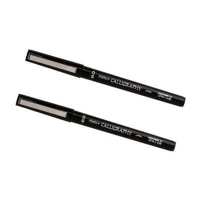 Marvy Uchida Calligraphy Pen Set, Ultra Fine, Black, 2/Pack (6504953a)