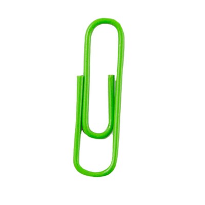 JAM Paper® Colored Standard Paper Clips, Small 1 Inch, Lime Green Paperclips, 2 Packs of 100 (21830624a)