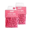 JAM Paper Small Paper Clips, Pink, 2 Packs of 100 (42186872a)