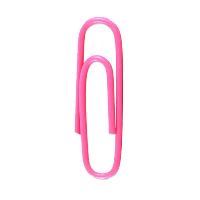 JAM Paper Small Paper Clips, Pink, 2 Packs of 100 (42186872a)