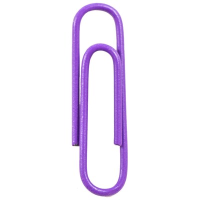 JAM Paper® Colored Standard Paper Clips, Small 1 Inch, Purple Paperclips, 2 Packs of 100 (2183753a)