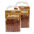 JAM Paper® Colored Jumbo Paper Clips, Large 2 Inch, Rose Gold Paperclips, 2 Packs of 75 (21832059a)