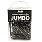 JAM Paper® Colored Jumbo Paper Clips, Large 2 Inch, Grey Paperclips, 2 Packs of 75 (21830628a)