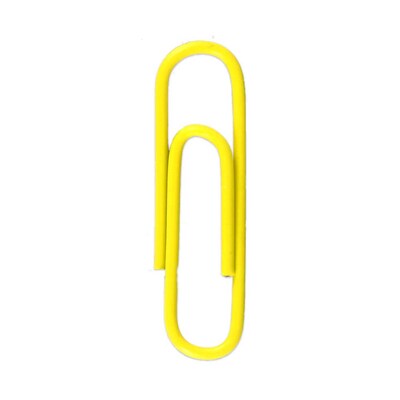 JAM Paper® Colored Standard Paper Clips, Small 1 Inch, Yellow Paperclips, 2 Packs of 100 (2183756a)