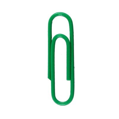 JAM Paper® Colored Standard Paper Clips, Small 1 Inch, Green Paperclips, 2 Packs of 100 (2183752a)