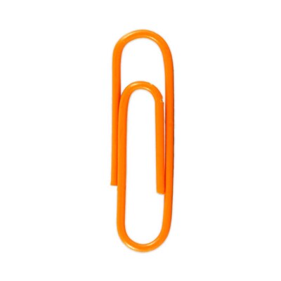 JAM Paper® Colored Standard Paper Clips, Small 1 Inch, Orange Paperclips, 2 Packs of 100 (42186870a)