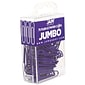 JAM Paper® Colored Jumbo Paper Clips, Large 2 Inch, Purple Paperclips, 2 Packs of 75 (42186879a)