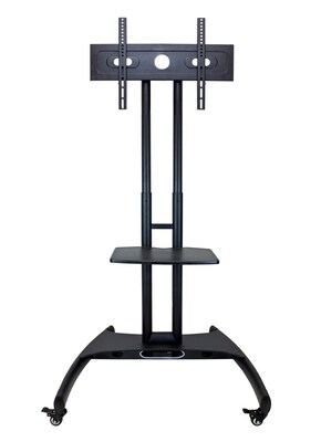 Offex Height Adjustable Rolling Flat Panel Cart with Shelf (OF-FP2500)