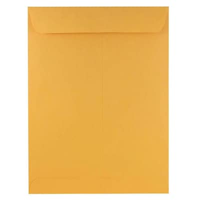 JAM Paper Open End Booklet Envelopes, 9" x 12", Brown Kraft, 250/Pack (8383-250)