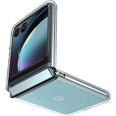 SaharaCase Hybrid-Flex Hard Shell MagSafe Phone Case for Motorola Razr+ 2023, Shock Absorbing, Clear (CP00434)