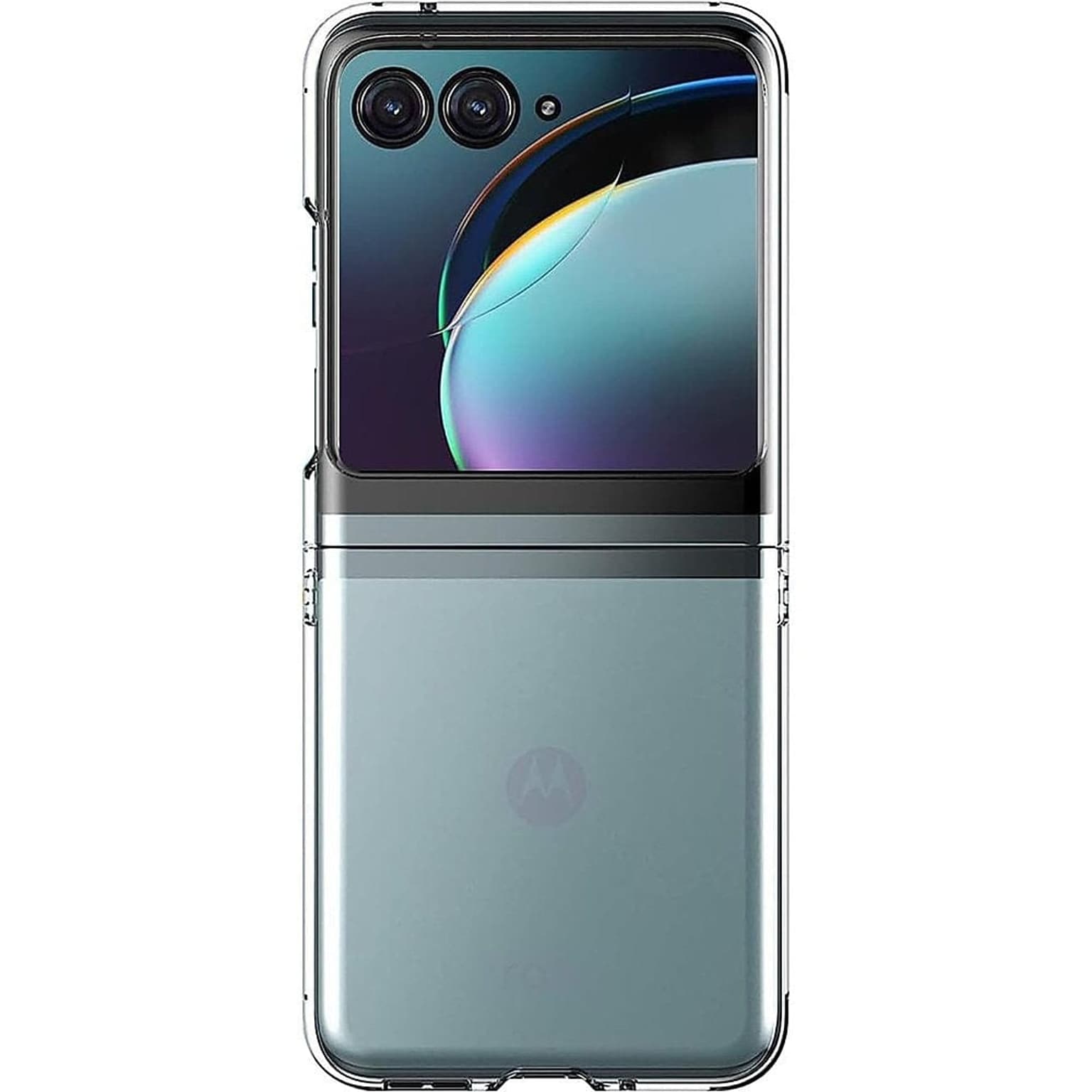 SaharaCase Hybrid-Flex Hard Shell MagSafe Phone Case for Motorola Razr+ 2023, Shock Absorbing, Clear (CP00434)