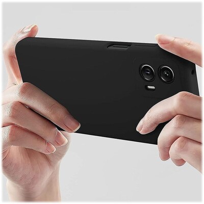 SaharaCase Silicone MagSafe Phone Case for Motorola Moto G 5G, Shock Absorbing, Black (CP00436)