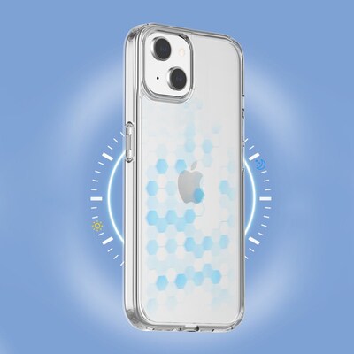 SaharaCase Hybrid-Flex Hard Shell MagSafe Phone Case for iPhone 15, Shock Absorbing, Clear (CP00438)