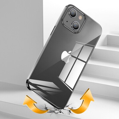 SaharaCase Hybrid-Flex Ultra Thin MagSafe Phone Case for iPhone 15, Shock Absorbing, Black (CP00440)