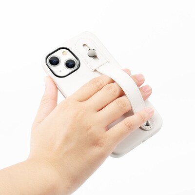SaharaCase FingerGrip MagSafe Phone Case for iPhone 15, Shock Absorbing, White (CP00444)