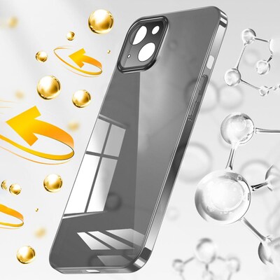 SaharaCase Hybrid-Flex Ultra Thin MagSafe Phone Case for iPhone 15 Plus, Shock Absorbing, Black (CP00449)