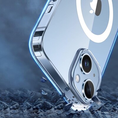 SaharaCase Hybrid-Flex Hard Shell MagSafe Phone Case for iPhone 15 Plus, Shock Absorbing, Clear (CP00450)
