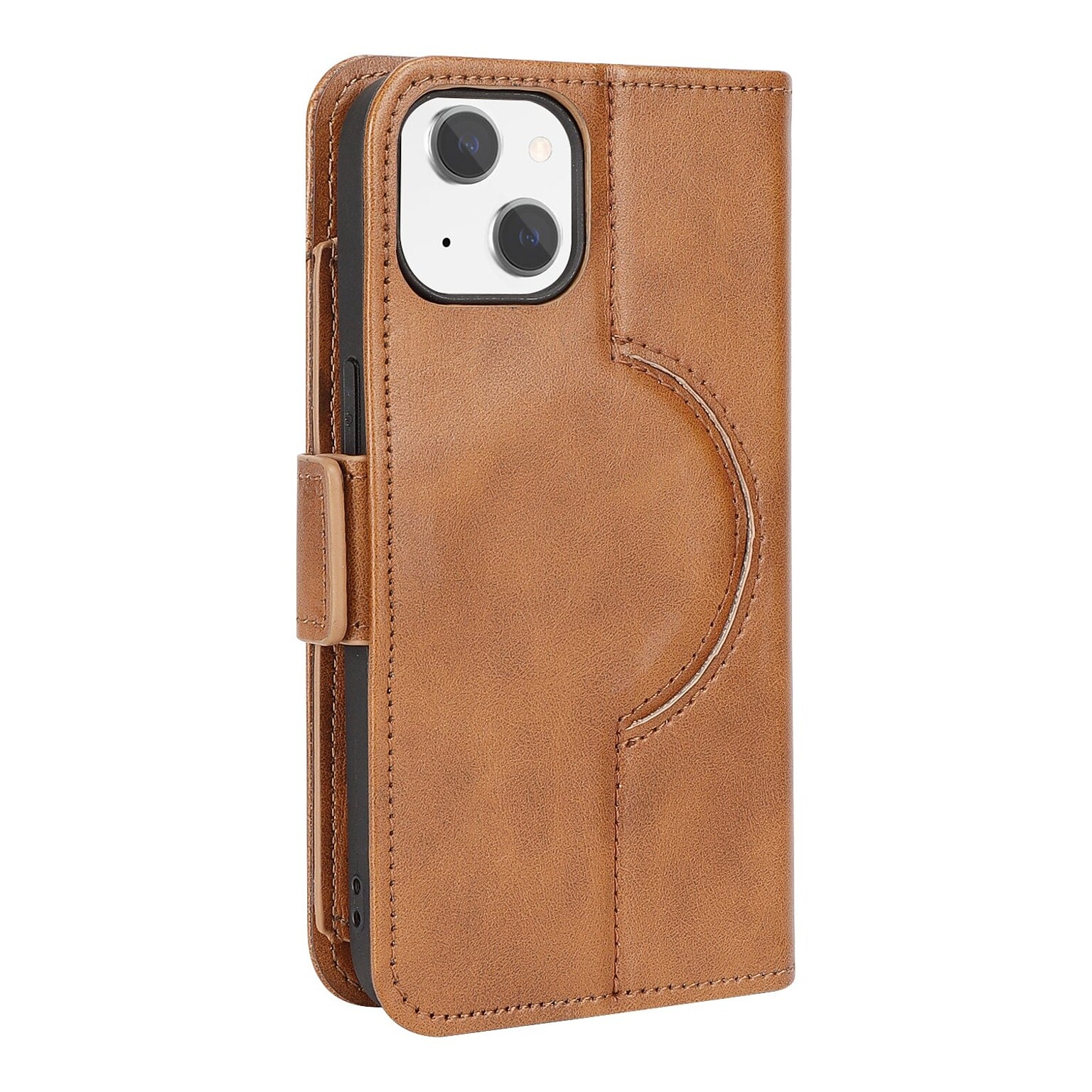 SaharaCase Folio Wallet MagSafe Phone Case for iPhone 15 Plus, Shock Absorbing, Brown (CP00455)