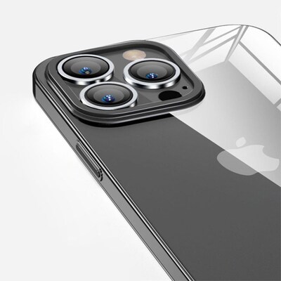 SaharaCase Hybrid-Flex Hard Shell MagSafe Phone Case for iPhone 15 Pro, Shock Absorbing, Clear Black (CP00458)