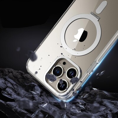SaharaCase Hybrid-Flex Kickstand MagSafe Phone Case for iPhone 15 Pro, Shock Absorbing, Clear (CP00460)