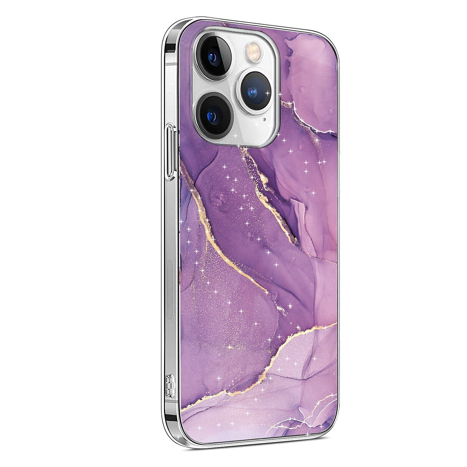 SaharaCase MagSafe Phone Case for iPhone 15 Pro, Shock Absorbing, Purple Marble (CP00461)