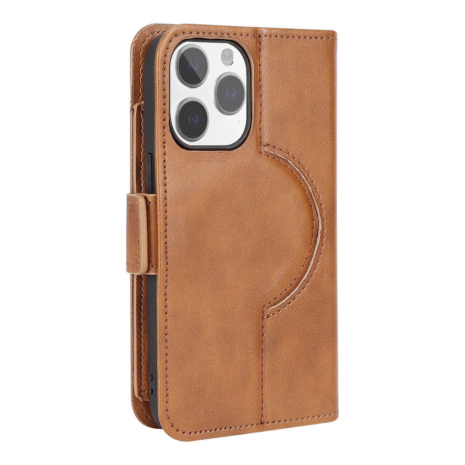 SaharaCase Folio Wallet MagSafe Phone Case for iPhone 15 Pro, Shock Absorbing, Brown (CP00468)