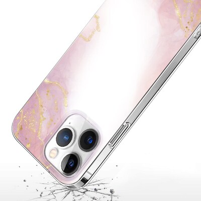 SaharaCase MagSafe Phone Case for iPhone 15 Pro Max, Shock Absorbing, Pink Marble (CP00477)