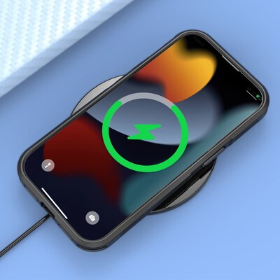 SaharaCase Armor MagSafe Phone Case for iPhone 15 Pro Max, Shock Absorbing, Black (CP00482)