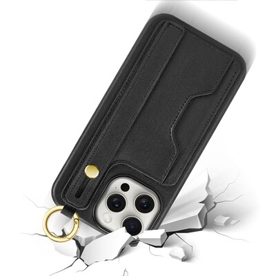 SaharaCase FingerGrip MagSafe Phone Case for iPhone 15 Pro Max, Shock Absorbing, Black (CP00484)