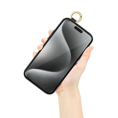 SaharaCase FingerGrip MagSafe Phone Case for iPhone 15 Pro Max, Shock Absorbing, Black (CP00484)