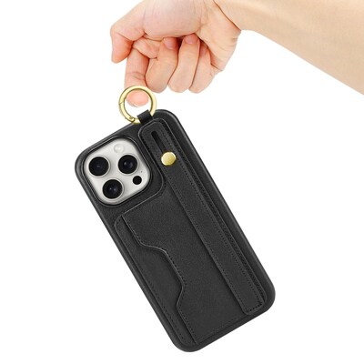 SaharaCase FingerGrip MagSafe Phone Case for iPhone 15 Pro Max, Shock Absorbing, Black (CP00484)