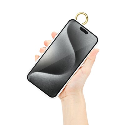 SaharaCase FingerGrip Phone Case for iPhone 15 Pro Max, Shock Absorbing, White (CP00485)