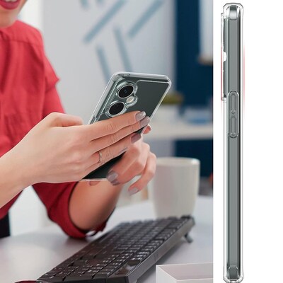 SaharaCase Hybrid-Flex Hard Shell MagSafe Phone Case for OnePlus Nord N30 5G, Shock Absorbing, Clear (CP00495)